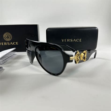 black and gold versace glasses